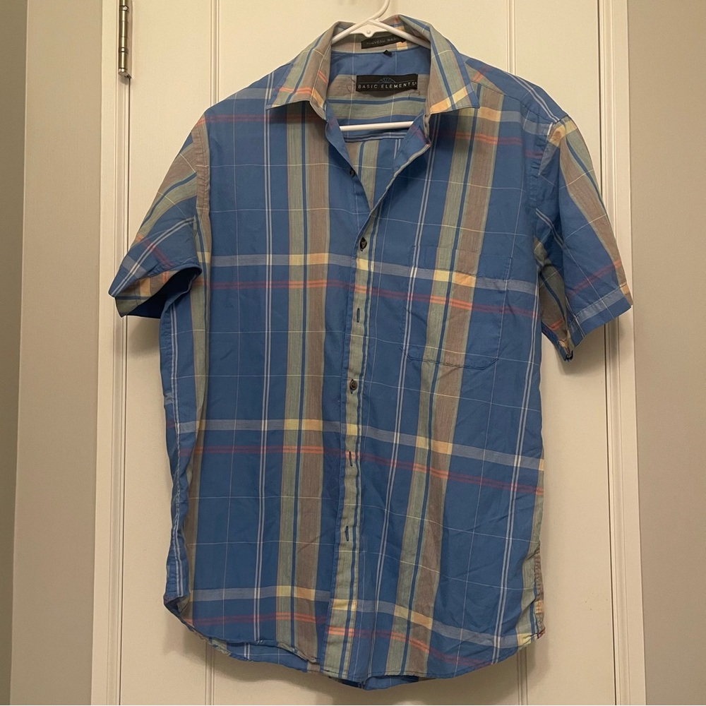 Blue Striped Short Sleeve Shirt